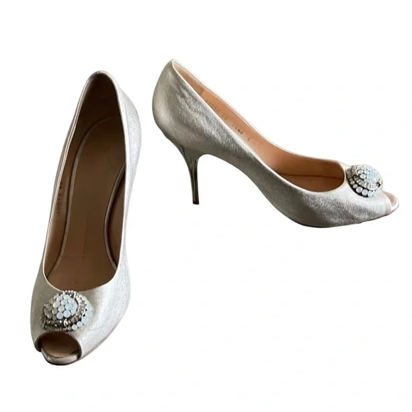 Giuseppe Zanotti White Wedding Evening Shoes Heels - Picture 1 of 9